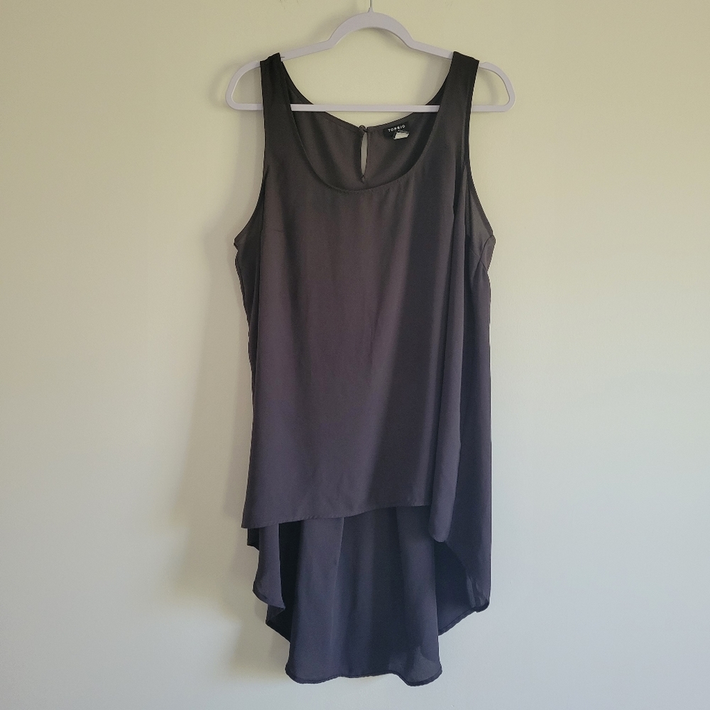 Torrid Slouchy Sleeveless High-Low‎ Tunic Blouse EUC